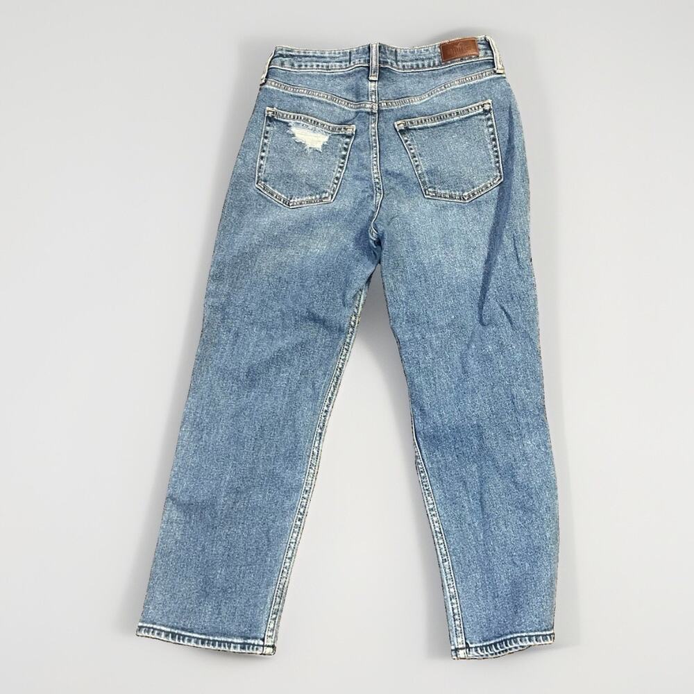 Hollister Ultra High Rise Vintage Straight Jeans 5S Distressed Ripped Stretch - Picture 4 of 6